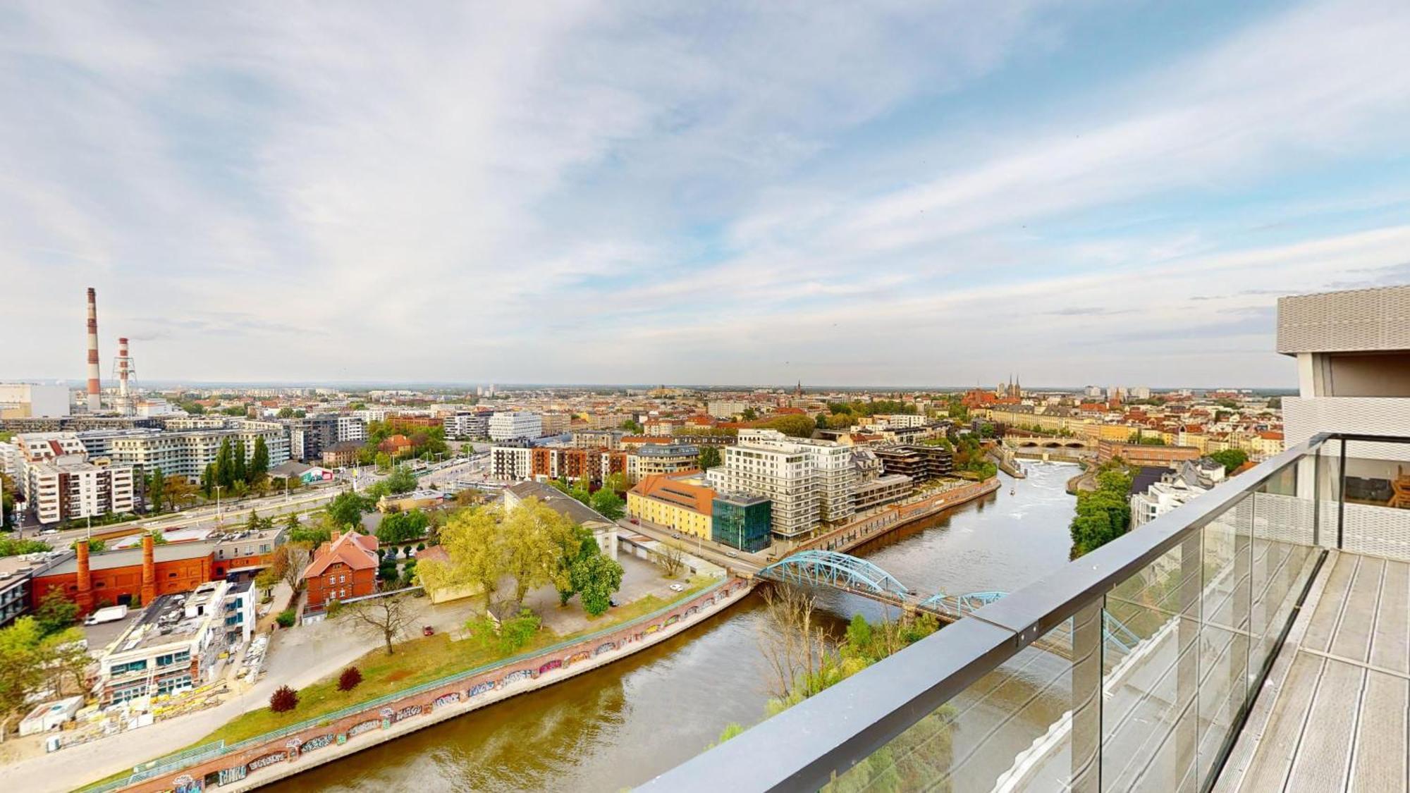 Family House By The River Odra -Panoramic Terrace - 3Room Apartment With 2 Separate Bedrooms And 2 Balconies By Wroapart-Pl- Perfect For Family & Business Stays 弗罗茨瓦夫 外观 照片
